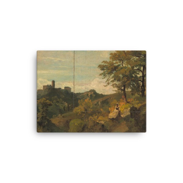 Canvas: Vintage Art Print, Mediterranean Landscape in Muted Colors - Image 5