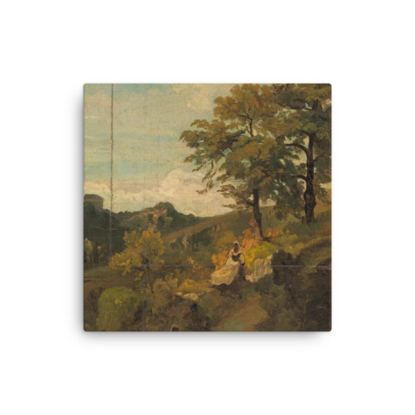 Canvas: Vintage Art Print, Mediterranean Landscape in Muted Colors - Image 6