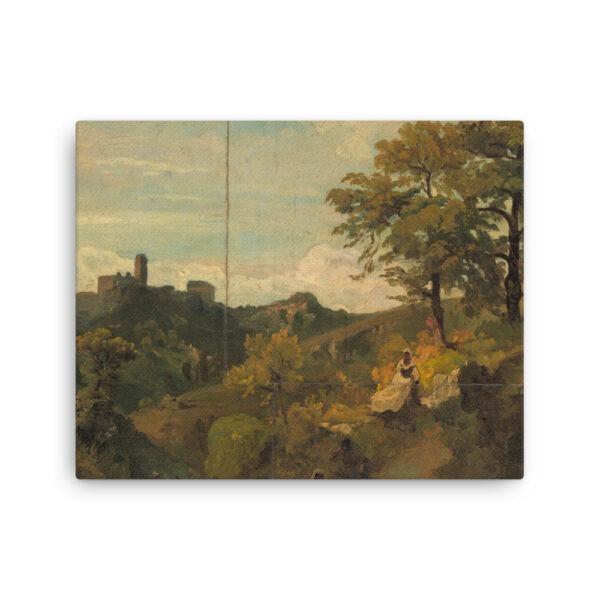 Canvas: Vintage Art Print, Mediterranean Landscape in Muted Colors - Image 7