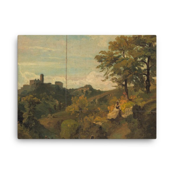 Canvas: Vintage Art Print, Mediterranean Landscape in Muted Colors - Image 8