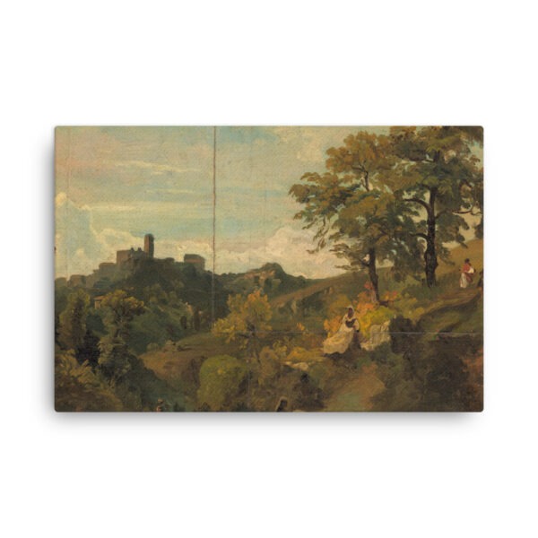 Canvas: Vintage Art Print, Mediterranean Landscape in Muted Colors - Image 9