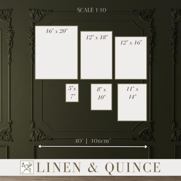 Wall Art size Chart: rectangle sizes